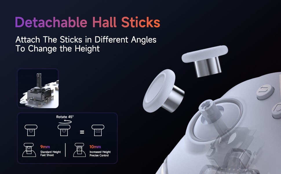 EasySMX X20 Detachable Hall Effect Sticks