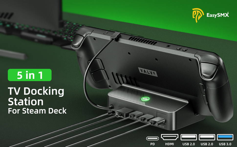 EasySMX AL-ST661 5-in-1 Hub Steam Deck Docking Station