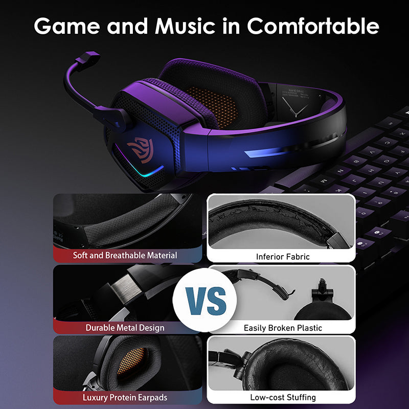 EasySMX C07W Bluetooth RGB headset with microphone