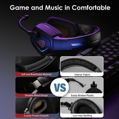 EasySMX C07W Bluetooth RGB headset with microphone