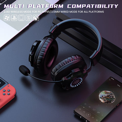 EasySMX V07W 2.4G wireless gaming headset for Nintendo Switch